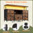43.5" Dresser Tv Stand For 55" Tvs With Led Lighting, Built-in Power Outlet, Storage Shelves & 7 Fabric Drawers-1546435437