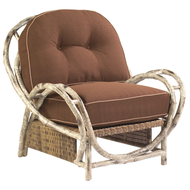 Chaise de patio avec coussins River Run, Toile Sunbrella® beige chiné