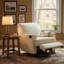 Fauteuil inclinable et oscillant pivotant à 360 ° 33 po CAMDEN - Revêtement en velours adapté aux animaux de compagnie, coussin à ressorts ensachés, chambre de bébé et confort de salon-532514717
