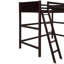 Lit mezzanine simple en bois massif avec échelle