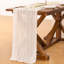 Chemin de table en étamine Cheesecloth Summer Boho Ivoire blanc 2 pièces de gaze rustique 10pi en tissu de fromage diaphane de style campagnard pour décorations de fête de naissance