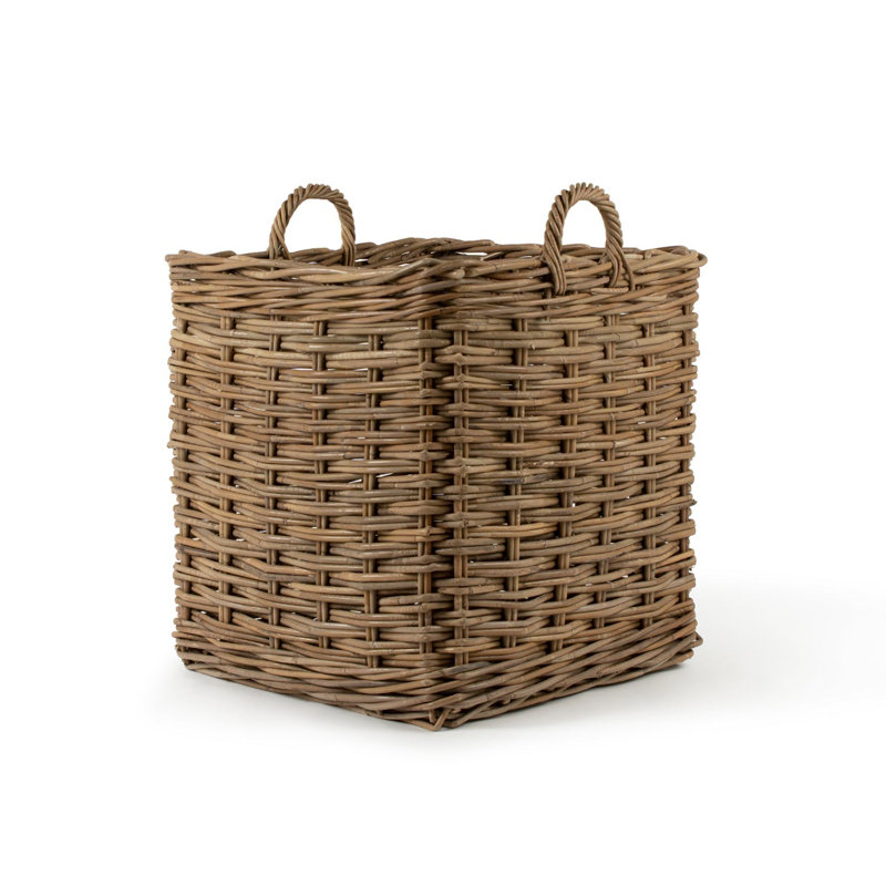 Bay Isle Home™ Rattan Decorative Basket, 20" H x 21" W x 21" D