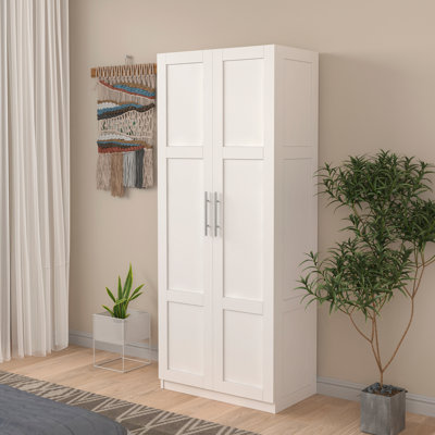 Garde-manger, armoires de rangement pour garde-manger avec 2 portes et 3 tablettes, garde-manger blanc, armoire pour la cuisine, la salle à manger et le salon.