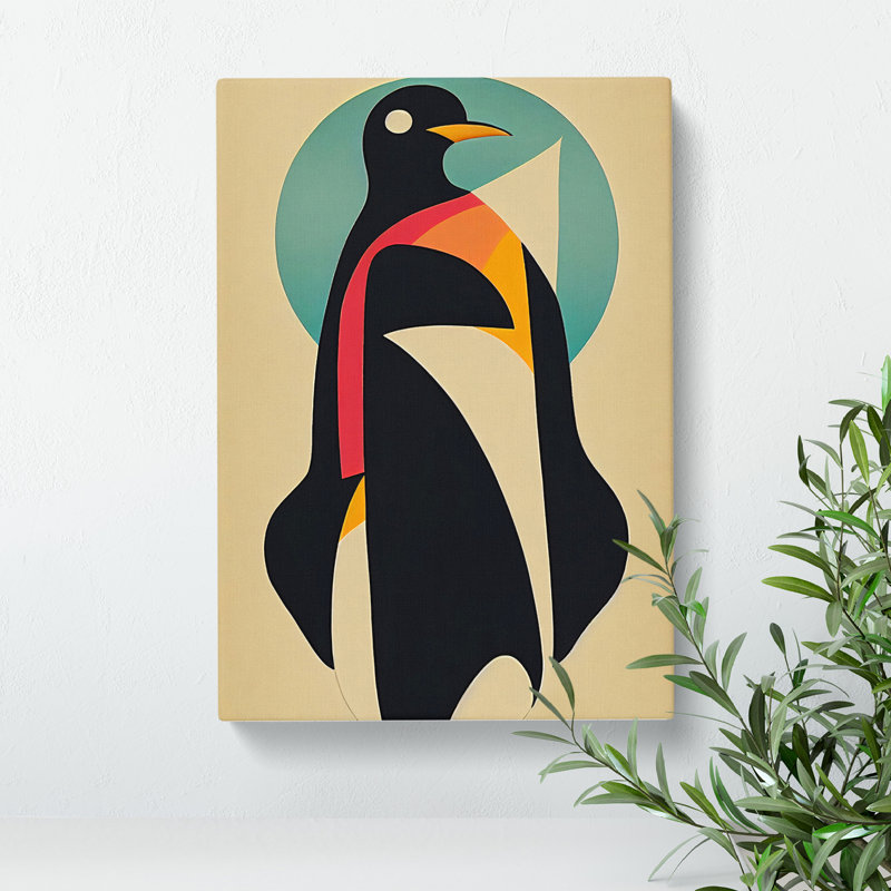 Abstract Penguin No.3 - Wrapped Canvas, 50cm H x 35cm W x 3cm D