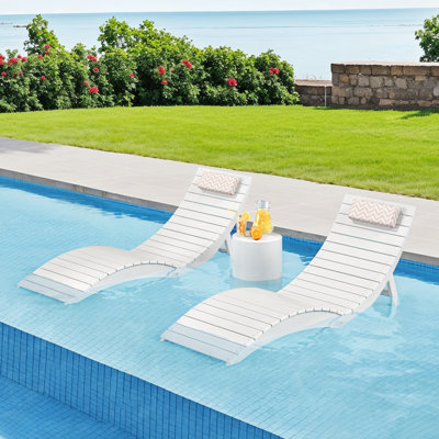 Chaise longue de patio pliable Aquawave