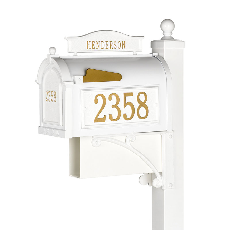 Ultimate Post Mounted Mailbox, White, Yes