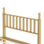 Lit plateforme double en bois pleine grandeur avec tête de lit en forme de gourde, lit plateforme de style rétro avec support à lattes en bois, naturel-1120499686