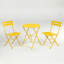 Ensemble de bistro d'extérieur pliable en métal 3 pièces-454979291