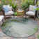 Machine Washable Indoor/Outdoor Xhevrie Green Rug