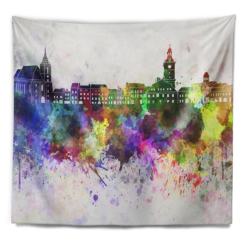 Tapisserie de brasov skyline Cityscape, H 32 po x l 39 po