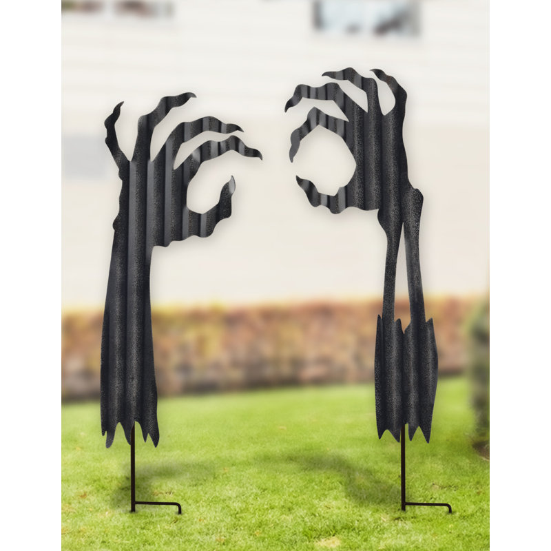 Ensemble 2 pièces de jeu de fleurs de zombie mains