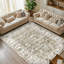 Tapis floral imprimé botanique rétro taupe vieilli-1051780301-1051780303