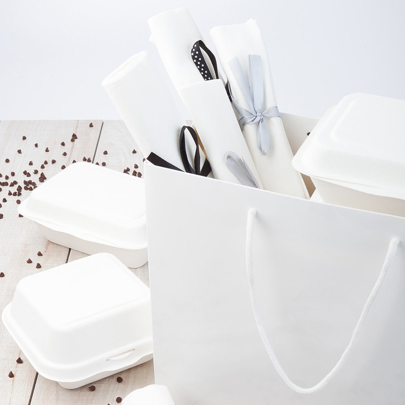 Paper Food Bag, White, 12.5" H x 5" W x 10" D