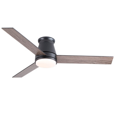 Ventilateur de plafond intelligent à DEL 52 po avec télécommande CC et contrôle Tuya APP pour chambre à coucher, salon