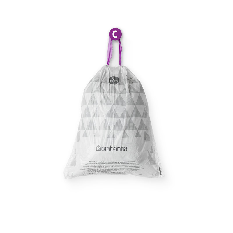 Sacs poubelle PerfectFit de Brabantia, code C, 2,6 à 3,2 gallons (10 à 12 L), 200 sacs poubelle
