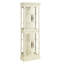 Armoire en verre illuminée avec options personnalisables et présentoir de curiosités lumineuses blanc antique-67976129