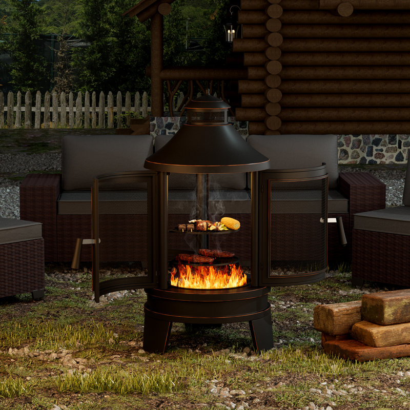 Foyer d'extérieur au bois 47,3 po Chiminea