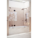 Stellar 69 in. W x 58.25 in. H Frameless 3 Panel Inline Hinge Bathtub Door