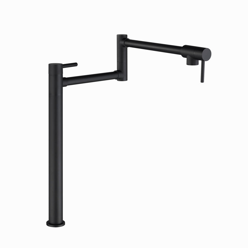 Robinet remplisseur de pot avec tige d'extension, Noir mat