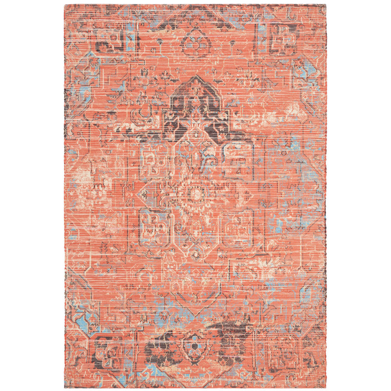 Tapis géométrique tissé à la main Joppatowne, Rectangle de 3 pi x 5 pi
