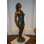 Mestas Spring Lady Watching The Sun Bronze Statue -  Size: 18"L x 12"W x 64"H.