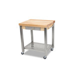 Cucina Prep Table with Butcher Block Top