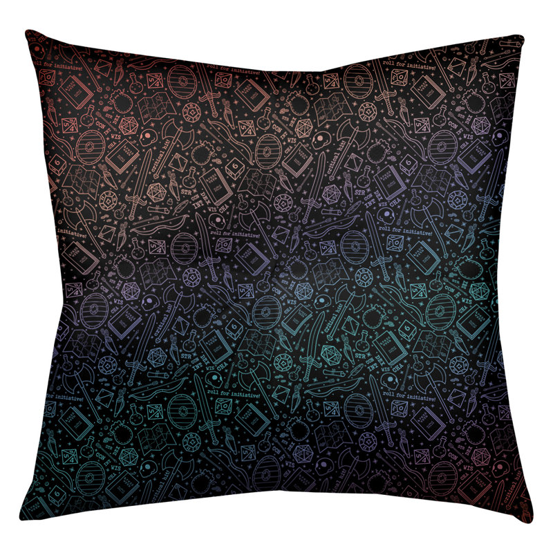 Coussin de sol carré Katelyn Elizabeth, 30 po x 30 po, Rouge / Bleu