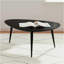 Table basse triangulaire en bois, noir