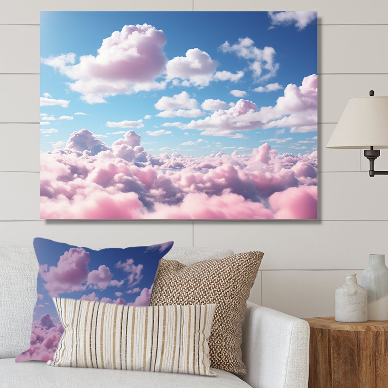 Sky Sky Horizon I - art mural ciel, Toile tendue, H 12 po x l 20 po x P 1 po