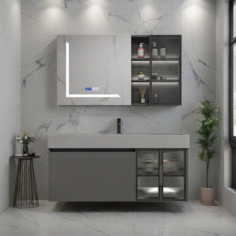 Armoire de salle de bain légère et luxueuse de style minimaliste