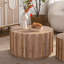 Ensemble de 2 tables basses rondes gigognes rustiques pour le salon-684705563