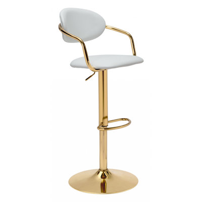 Gusto Bar Chair Black & Gold -  Mercer41, F2550546A18A460B975592D1B85A222A