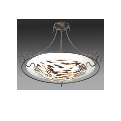 Metro Fusion Glass Semi Flush Mount