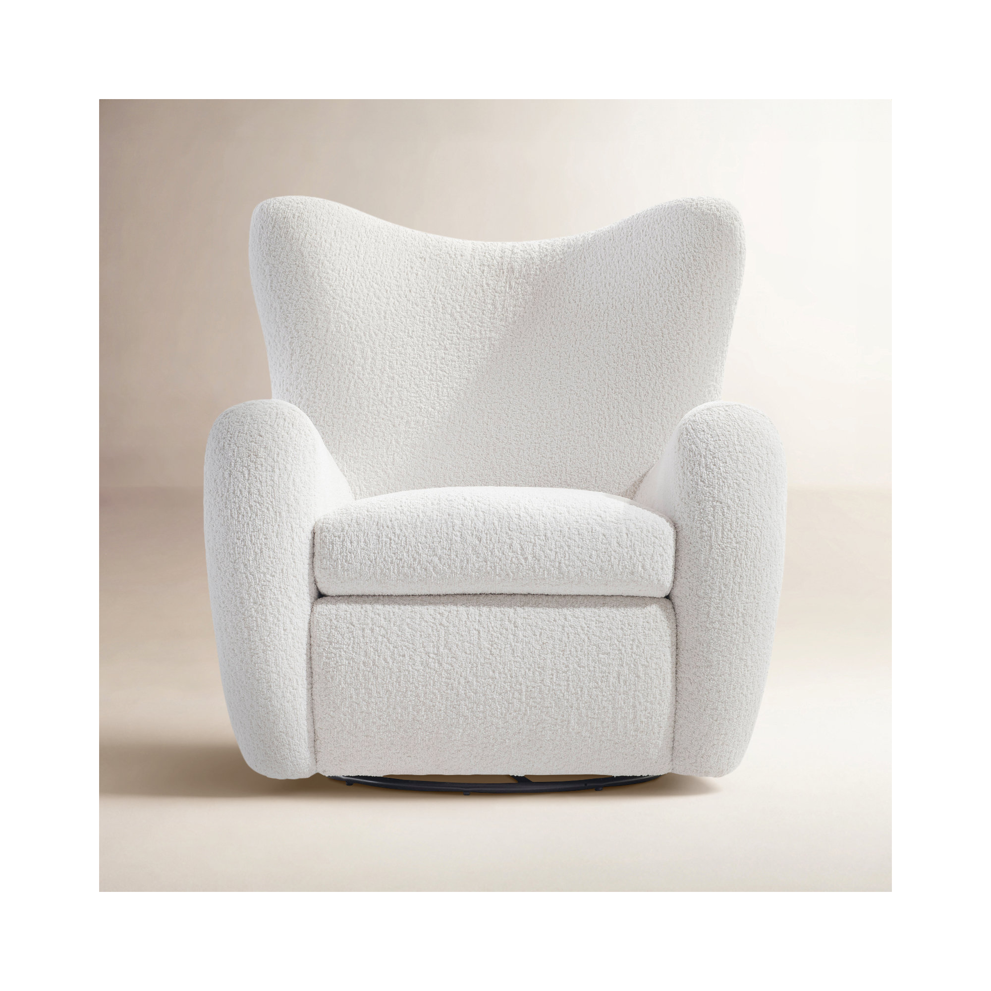 Bernhardt Silvi Fabric Swivel Chair, White