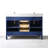 Malbon 60 " W Freestanding Standard Free Standing 1 Single Double Vanity Bathroom Vanity With Carrara Marble Top-1539006228