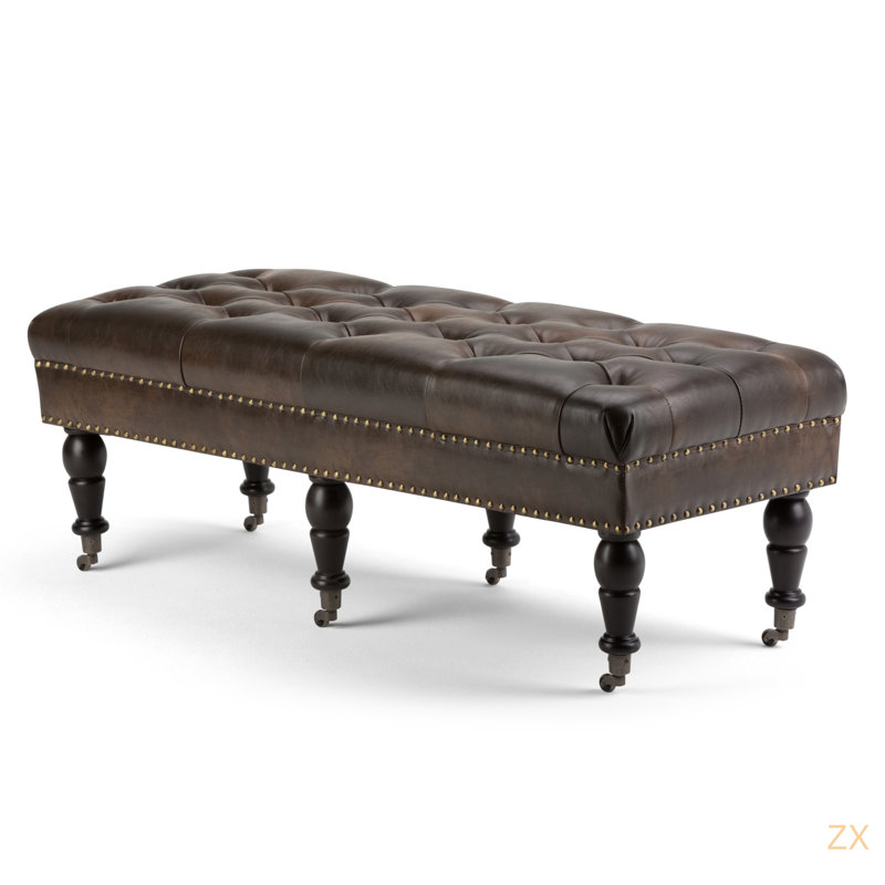 Henley - Tufted Ottoman Bench - Distressed