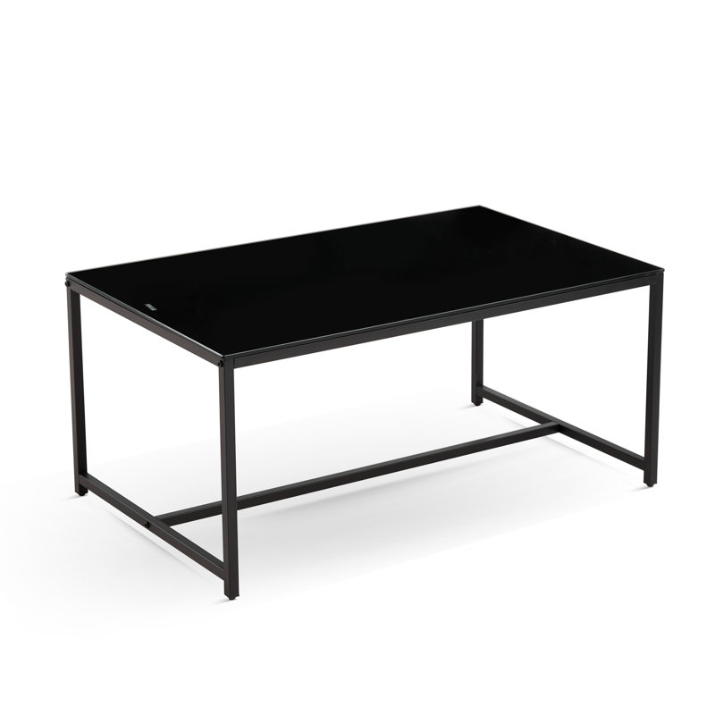 Table de bout rectangulaire en verre