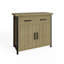 San Diego 2 Door 2 Drawer Small Sideboard Buffet. Solid Pine. Metal Reinforced Frame