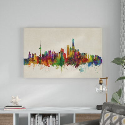 « shanghai china horizon », impression sur toile