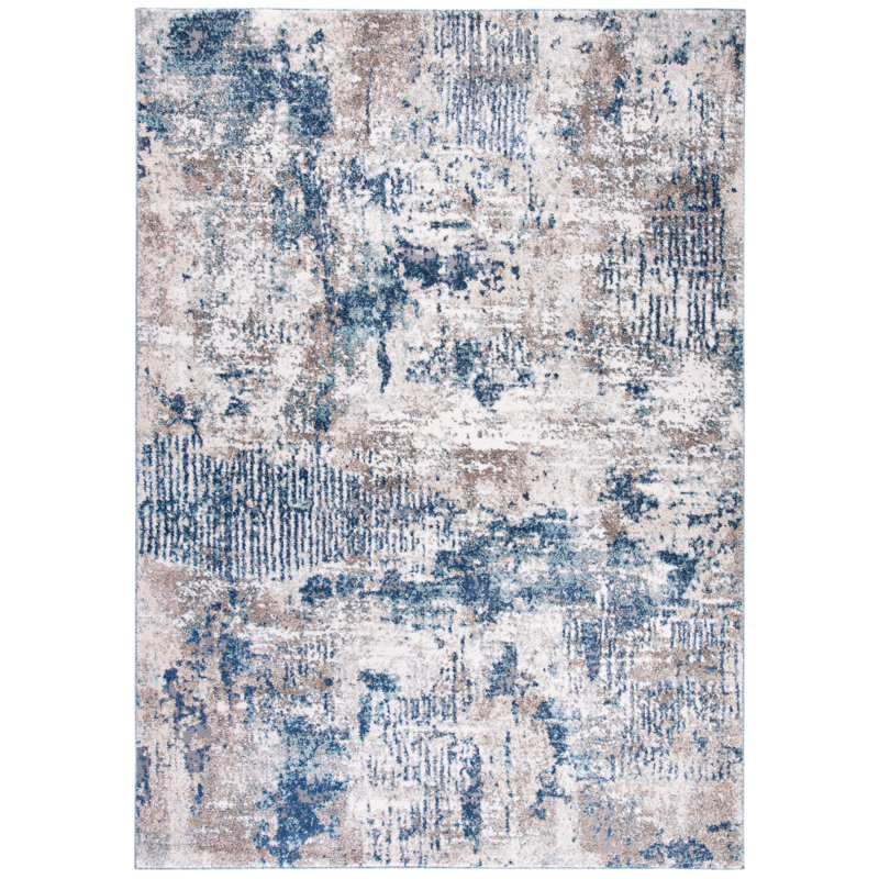 Aston Performance Abstract Rug, Rectangle 3' x 5'