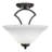 Zilo Semi-Flush 2-Bulbs Shown In Dark Granite Finish With 12" Cayenne Linen Glass-32415729-32415728