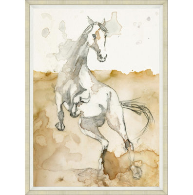Beauty Rears Up - Peinture encadrée sur papier