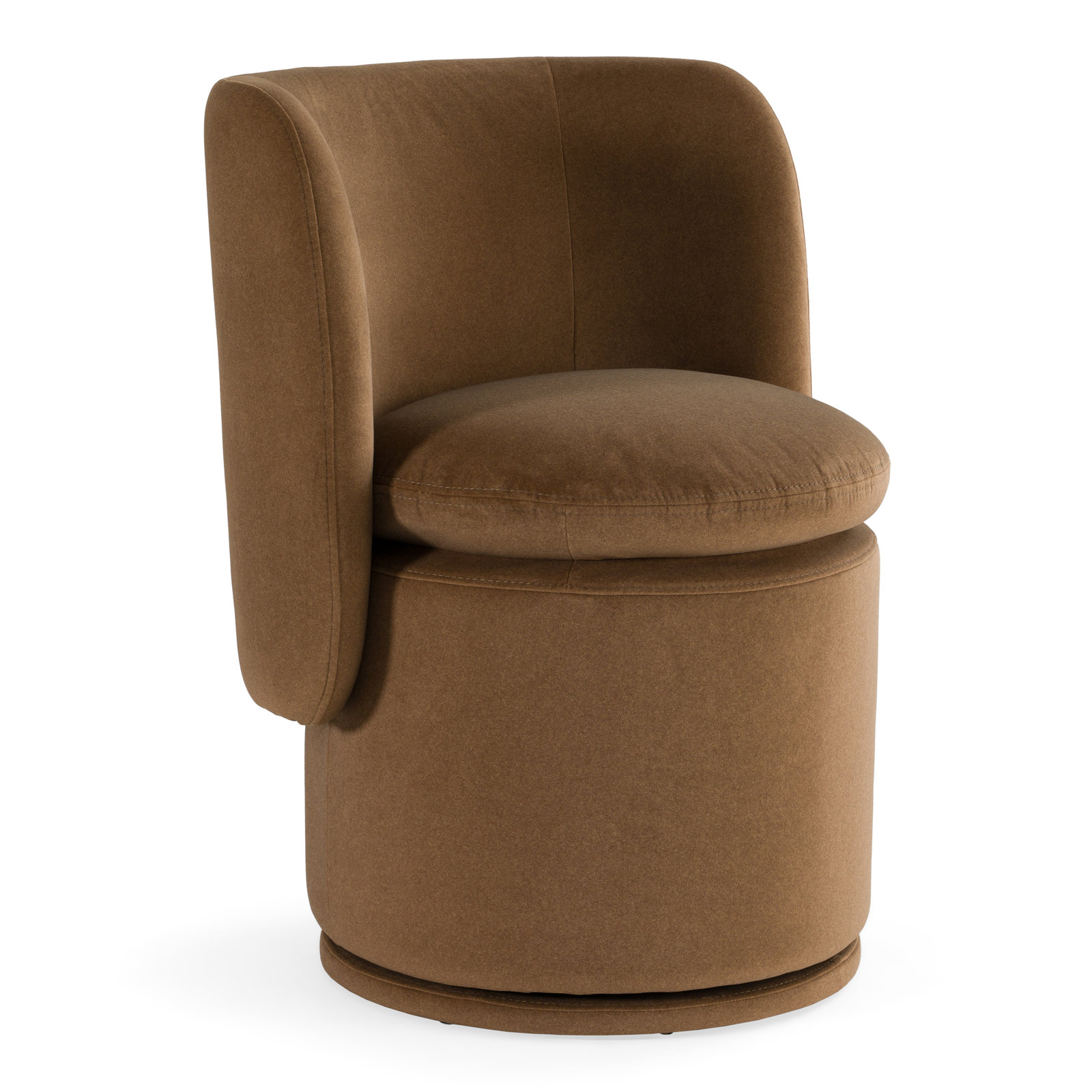 Kepler Swivel Dining Chair, Brown