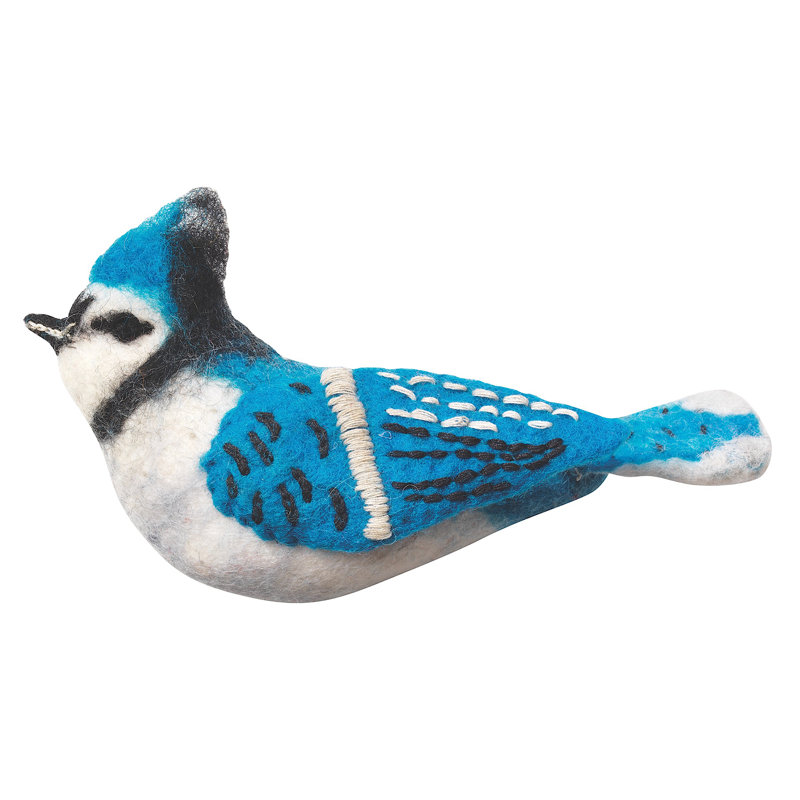 Figurine suspendue bleu jay de jardin oiseau
