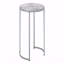 Table d'appoint, table d'appoint, ronde, de bout, de chevet (table de chevet), stratifié aspect marbre blanc, métal gris, contemporain, moderne