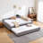 Velvet Upholstered Daybed with Trundle - Modern Diamond Tufted Full Size L-Shaped Sofa Bed for Bedroom & Guest Room-1595010029