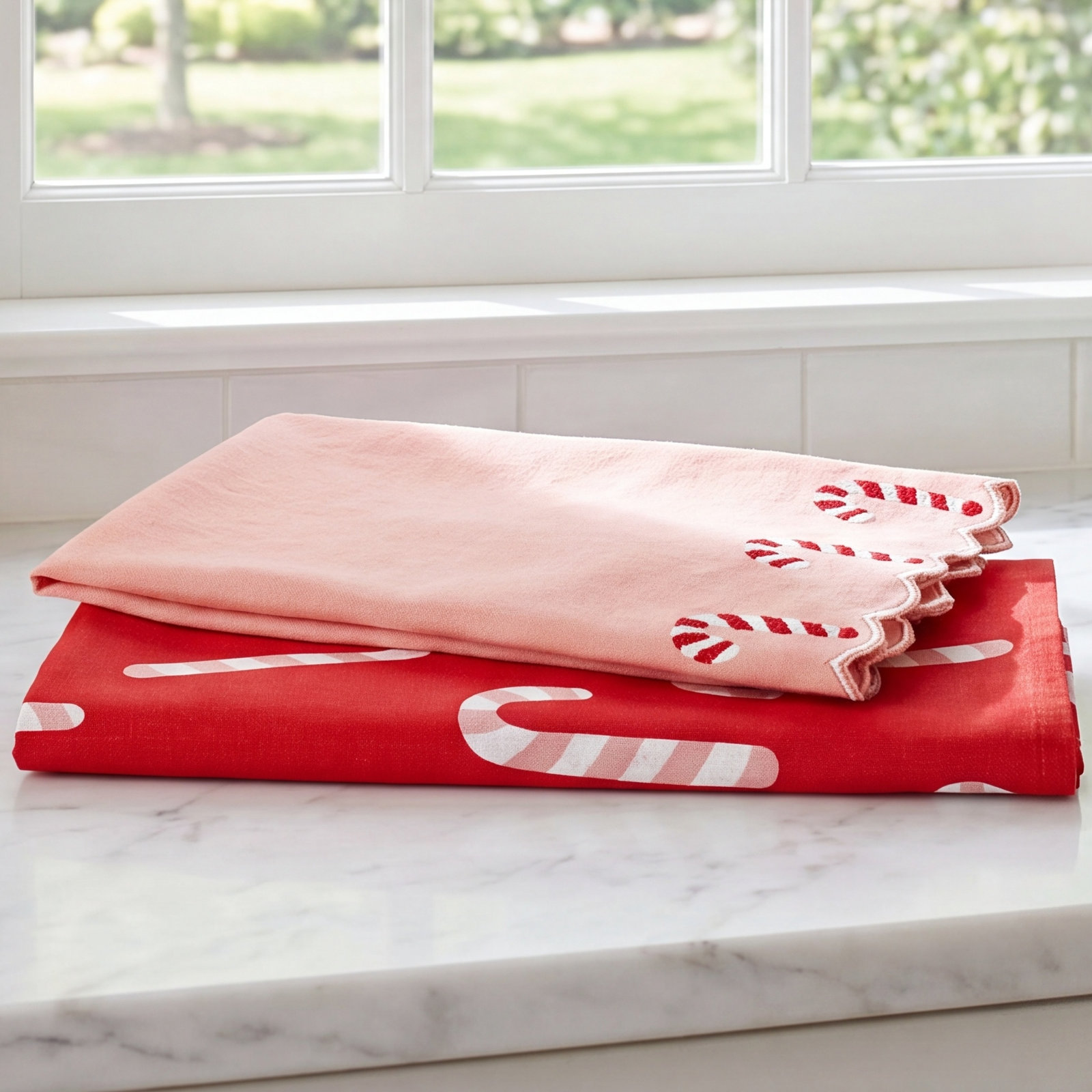 Candy Cane Towels 2 Piece Set