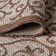 Haggerty Vintage Filigree Textured Weave Taupe/Espresso Indoor/Outdoor Rug