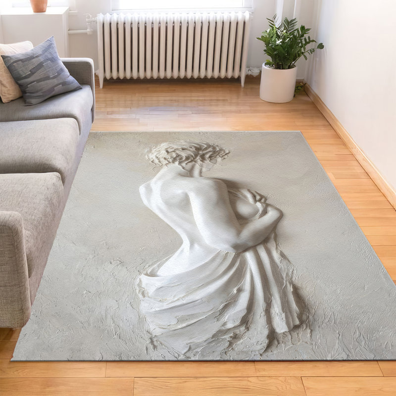 Chic Floral Patterned With Pile Soft Printed Rug Featuring a Captivating Mix of Hues for a Stylish Touch to Your Home Decor