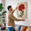 Crimson Carnation Study Botanical - Wrapped Canvas-545303463-545303456